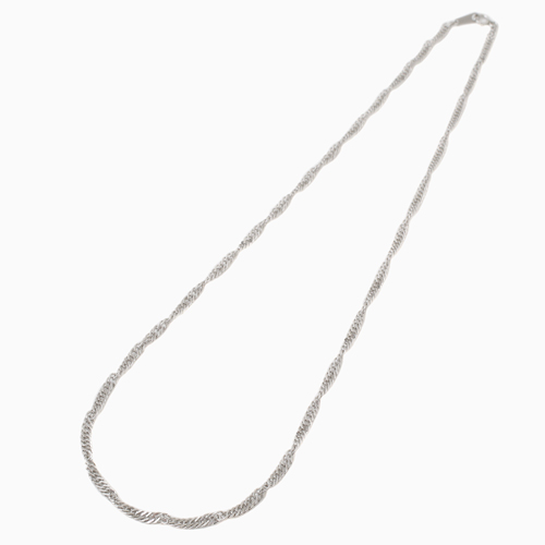 純プラチナ ネックレス スクリュー チェーン 50cm Pt999 刻印　2140-NP14
