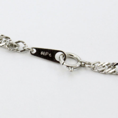 【送料無料】【当店最極太/3.1mm幅】【純Pt刻印入り】純プラチナ ネックレス スクリュー チェーン 50cm 男女兼用　2140-NP14