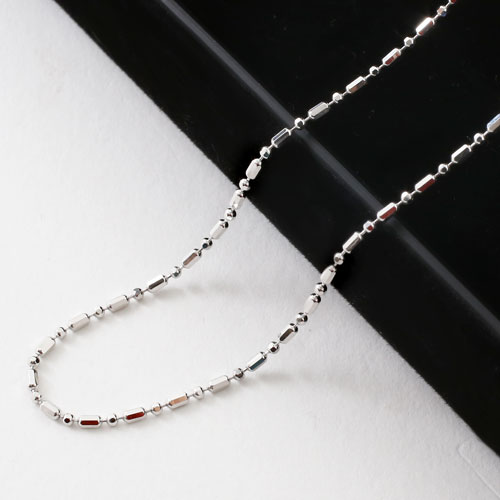 pt850 ネックレス フリーサイズ シリコンスライドチェーン 50cm 1.9g　2147-NP14