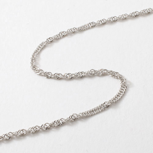 純プラチナ(純Pt/Pt999) ネックレス スクリューチェーン 50cm グラデーション（中太）　2148-NP14