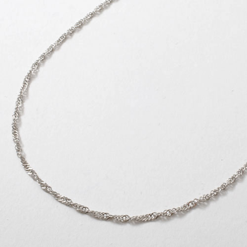 純プラチナ(純Pt/Pt999) ネックレス スクリューチェーン 50cm グラデーション（中太）　2148-NP14