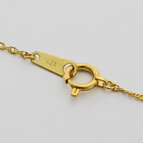 純金(K24) ネックレス スクリューチェーン 50cm グラデーション（中太）　2149-NG14