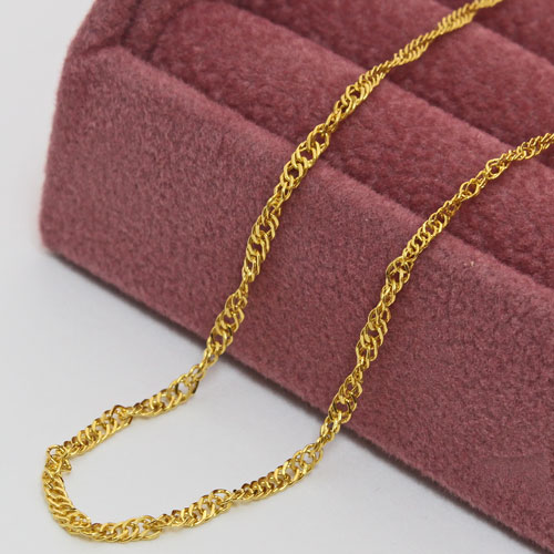 純金(K24) ネックレス スクリューチェーン 50cm グラデーション（中太）　2149-NG14