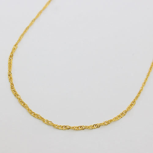 純金(K24) ネックレス スクリューチェーン 50cm グラデーション（中太）　2149-NG14