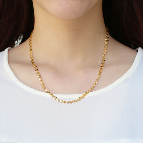 K24⭐️ペタルチェーン ネックレス❣️純金ネックレス  