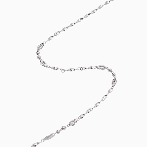 送料無料】【日本製】純プラチナ/Pt999/純Pt ネックレス ひねり/ボール