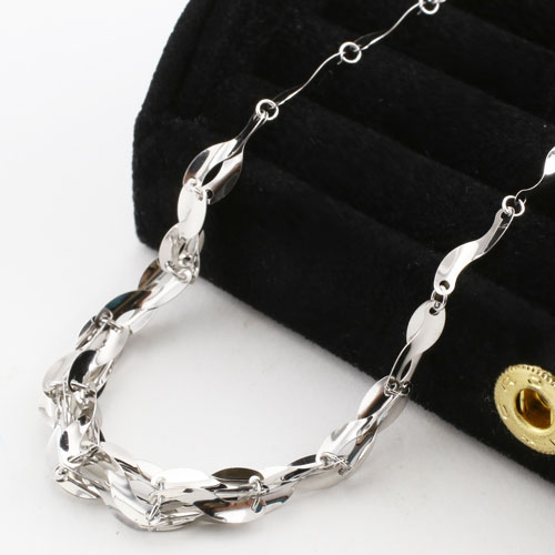 純pt 純プラチナ pt999 ボリューム ノーブル・クイーン グラデーション ネックレス 45cm 5.6g 2157-NP14