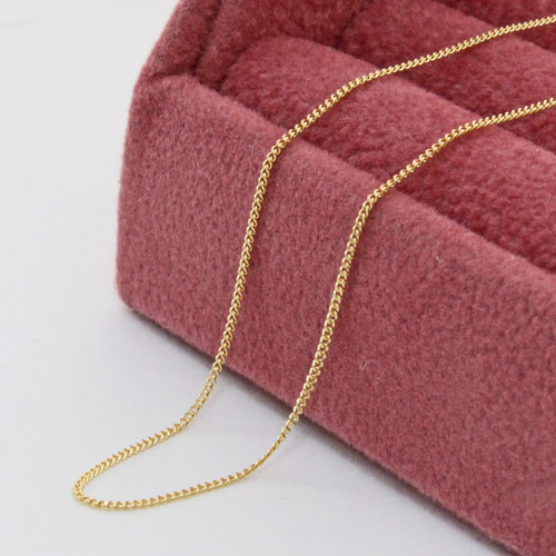 10金 キヘイ ネックレス K10YG 40cm0.6g グルメッタチェーン　2159-NG14