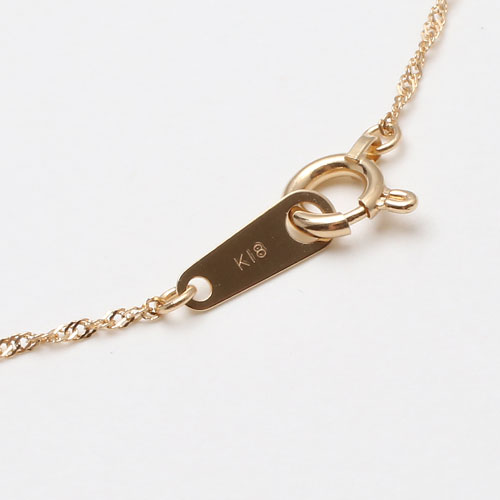 18金 イエローゴールド ブレスレット スクリュー チェーン 18cm　2164-BG14