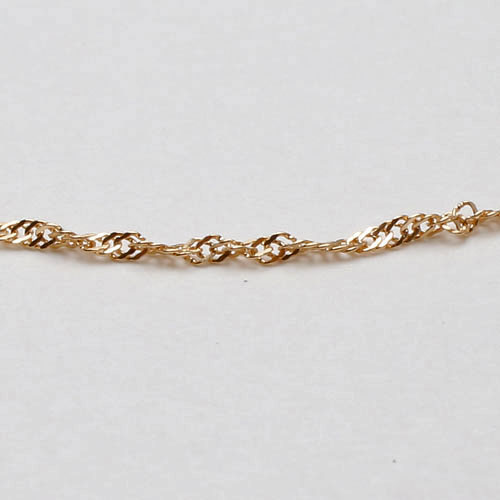 18金 イエローゴールド ブレスレット スクリュー チェーン 18cm　2164-BG14