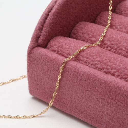 18金 イエローゴールド ブレスレット スクリュー チェーン 18cm　2164-BG14