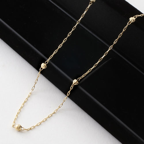 送料無料】【日本製】18金/K18 ネックレス ミステリー ミラーボール  