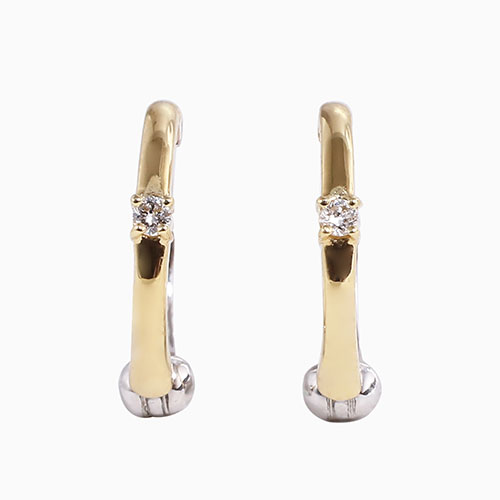 送料無料】【日本製】18金/K18/ダイヤモンド ピアリング/イヤリング  