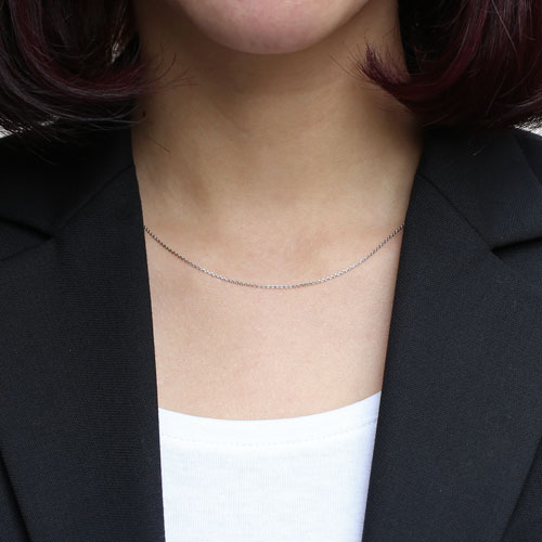 純プラチナ ネックレス スライド カット アズキ  50cm Pt999 刻印　2262-NP15