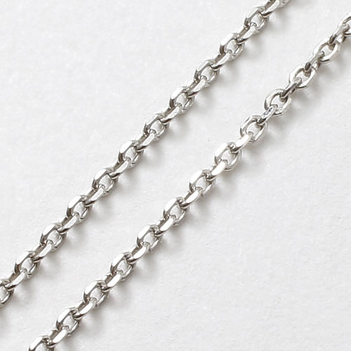 純プラチナ ネックレス スライド カット アズキ  50cm Pt999 刻印　2262-NP15