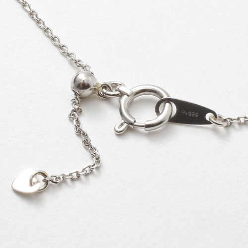 純プラチナ ネックレス スライド カット アズキ  50cm Pt999 刻印　2262-NP15