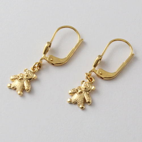 9金 ピアス（テディベアー）くま MERZ　2263-IG15