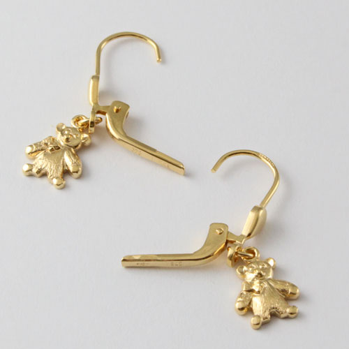 9金 ピアス（テディベアー）くま MERZ　2263-IG15