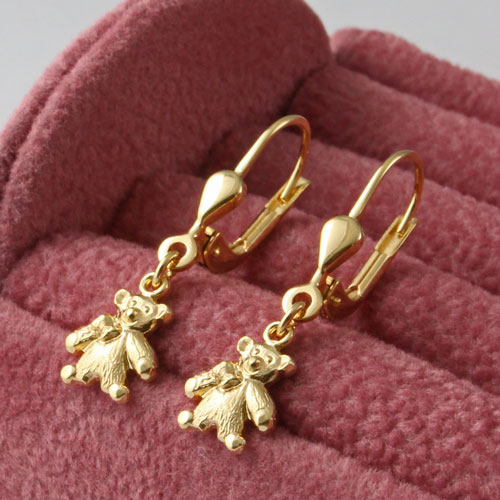 9金 ピアス（テディベアー）くま MERZ　2263-IG15