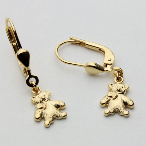 9金 ピアス（テディベアー）くま MERZ　2263-IG15