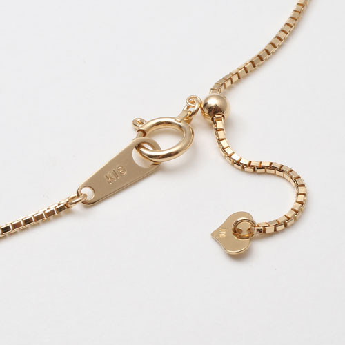 18金 イエローゴールド ネックレス ベネチアンチェーン スライド 50cm　2264-NG15