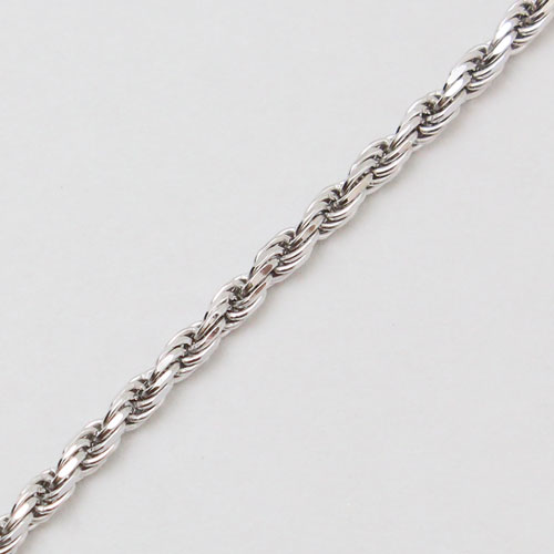 シルバー カットロープ チェーン ネックレス 50cm イタリア製　2308-NS15