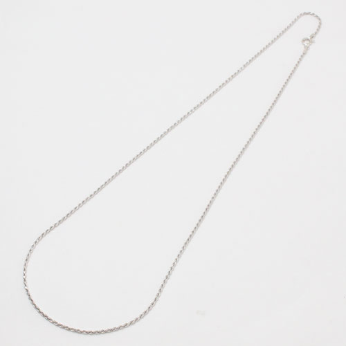 シルバー カットロープ チェーン ネックレス 50cm イタリア製　2308-NS15