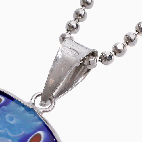 クリックポスト対応 イタリア製 ミレフィオリ ペンダント 26mm ハート 2322-PV15