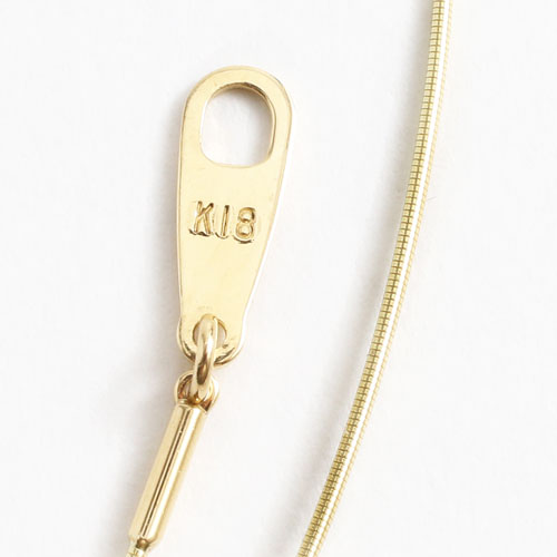 18金製 チタン入り 形状記憶 オメガネックレス スライドスルー　2333-NG15