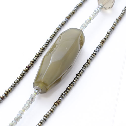 ベネチアングラス ネックレス 抹茶・ドロップ イタリア製 アヴェ・カプリース　2355-NV15