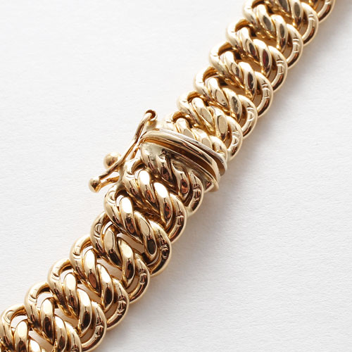 イタリア製 18金 ネックレス グラデーション ゴージャス 中空　2361-NG15