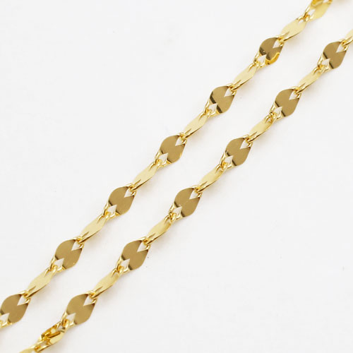 18金 ネックレス ペダル 45cm 1.8g　2372-NG15