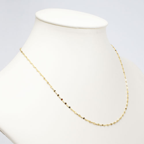 18金 ネックレス ペダル 45cm 1.8g　2372-NG15