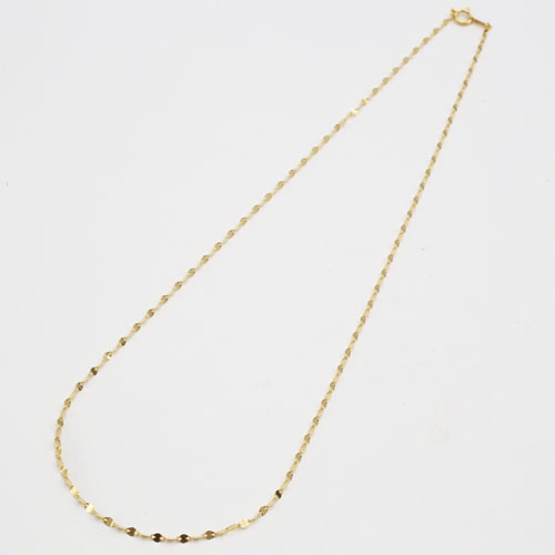 18金 ネックレス ペダル 45cm 1.8g　2372-NG15