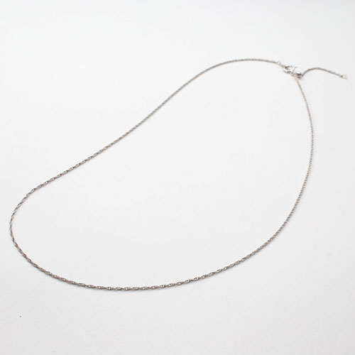 純プラチナ ネックレス シリコン スライド ダブル縄編み  50cm Pt999 刻印　2378-NG15