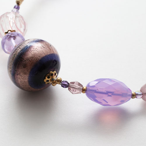 ベネチアングラス ネックレス シュガーベイビー イタリア製 アヴェ・カプリース　2406-NV15