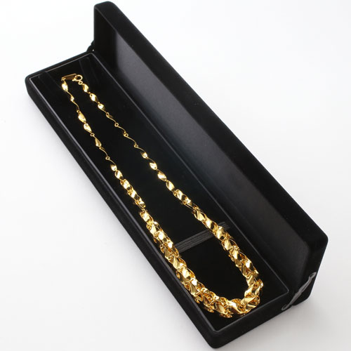 純金 K24 24金 ウィンザー グラデーション ネックレス 45cm 14.5g　2417-NG15