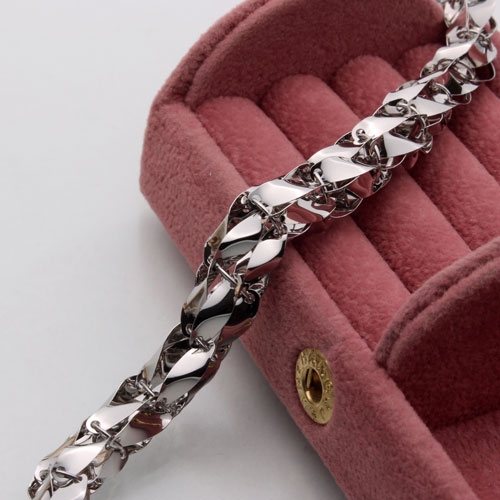 純プラチナ ネックレス ボリューム グラデーション デザイン ウィンザー 45cm 純Pt 刻印　2418-NP15