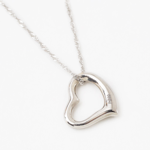 プラチナ/Pt900 ペンダント オープン ハート スモール 日本製　2461-PP16