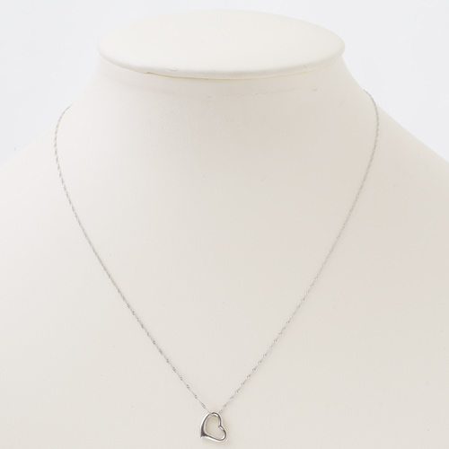 プラチナ/Pt900 ペンダント オープン ハート スモール 日本製　2461-PP16