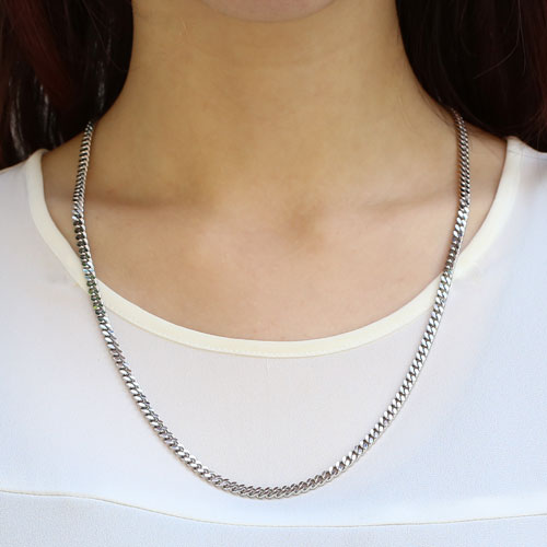 プラチナ キヘイ ネックレス 上下2面カット 喜平 チェーン 60cm Pt850 造幣局刻印　2485-NP16