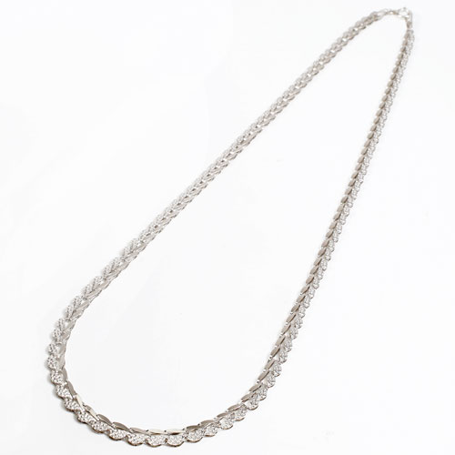 【送料無料】【日本製】純プラチナ/pt999/純pt ネックレス スぺリア・リバーシブル グラデーション 45cm 12g　2828-NP15