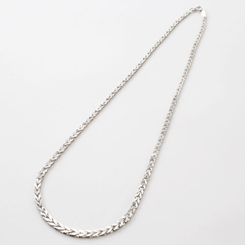 純プラチナ ネックレス チューリップ 純Pt 刻印 45cm 9.9ｇ（リバーシブル仕様)　2837-NP15