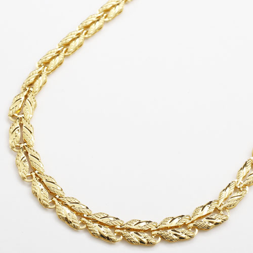 送料無料】【日本製】24金/K24/純金 リバーシブル・矢羽 ネックレス