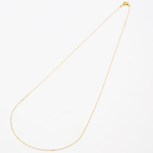 K18 18金 K18YG ４面カットアズキ チェーン 42cm 0.5g　2842-NG15