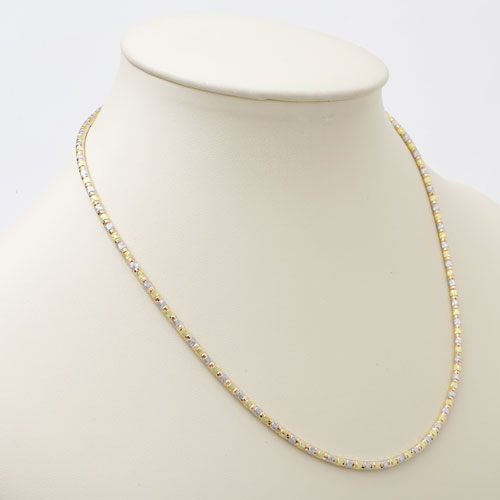 送料無料】【日本製】K18/18金 スリーカラー フリーサイズ ネックレス  