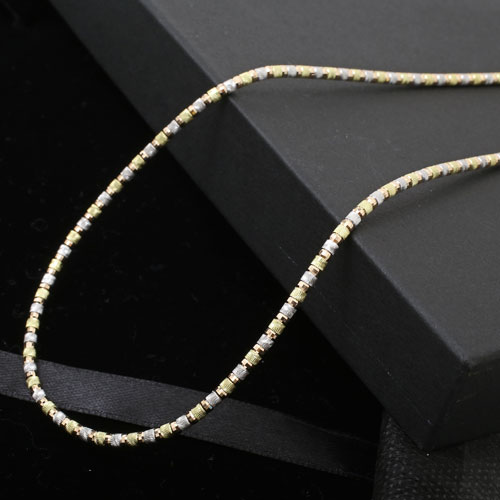 送料無料】【日本製】K18/18金 スリーカラー フリーサイズ ネックレス  