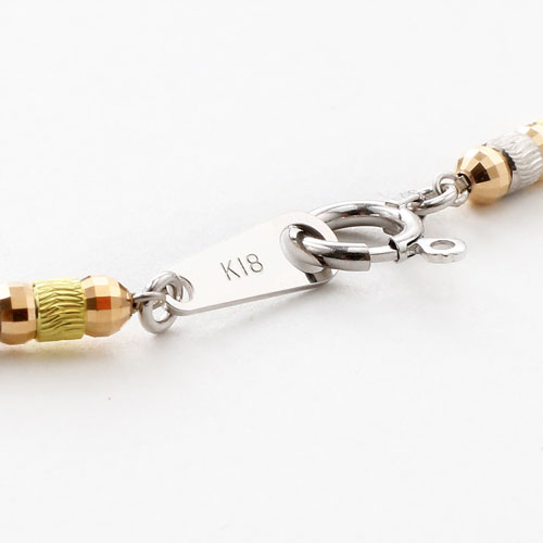 18金 ブレスレット スリーカラー エレガンティアラ　2856-BG15