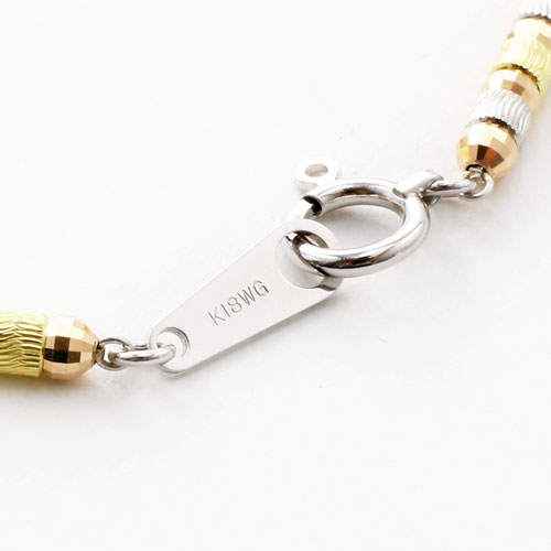 18金 ブレスレット スリーカラー エレガンティアラ　2856-BG15