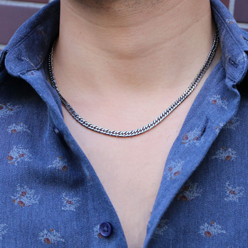 送料無料】【日本製】純チタン/チタン ネックレス キヘイ/喜平 6面  